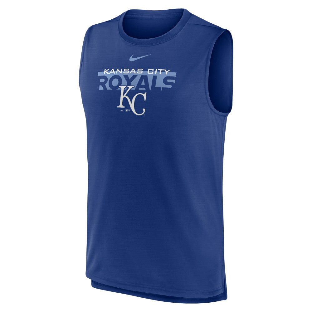 Kansas City Royals Knockout Stack Exceed Performance Muscle Tank Top -Royal