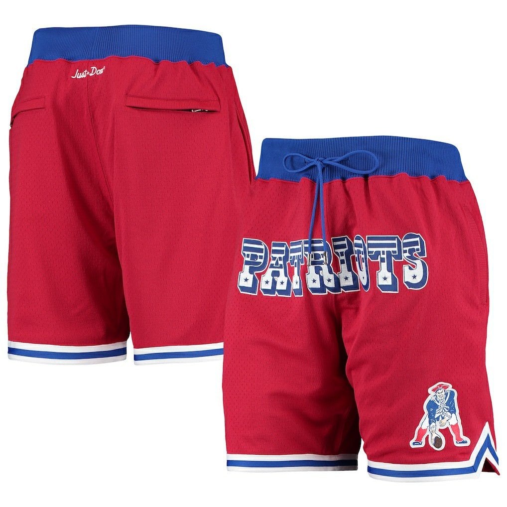 New England Patriots Just Don Gold Rush Shorts - Red online