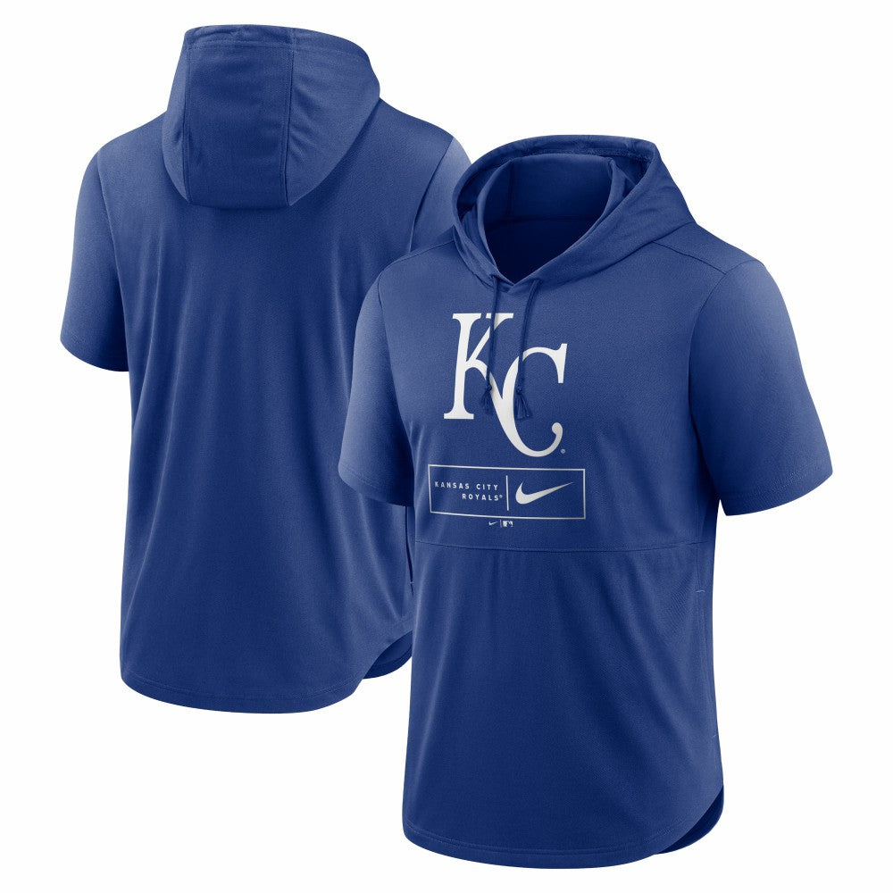 Kansas City Royals Lockup Performance Short Sleeve Lightweight Hooded Top Royal