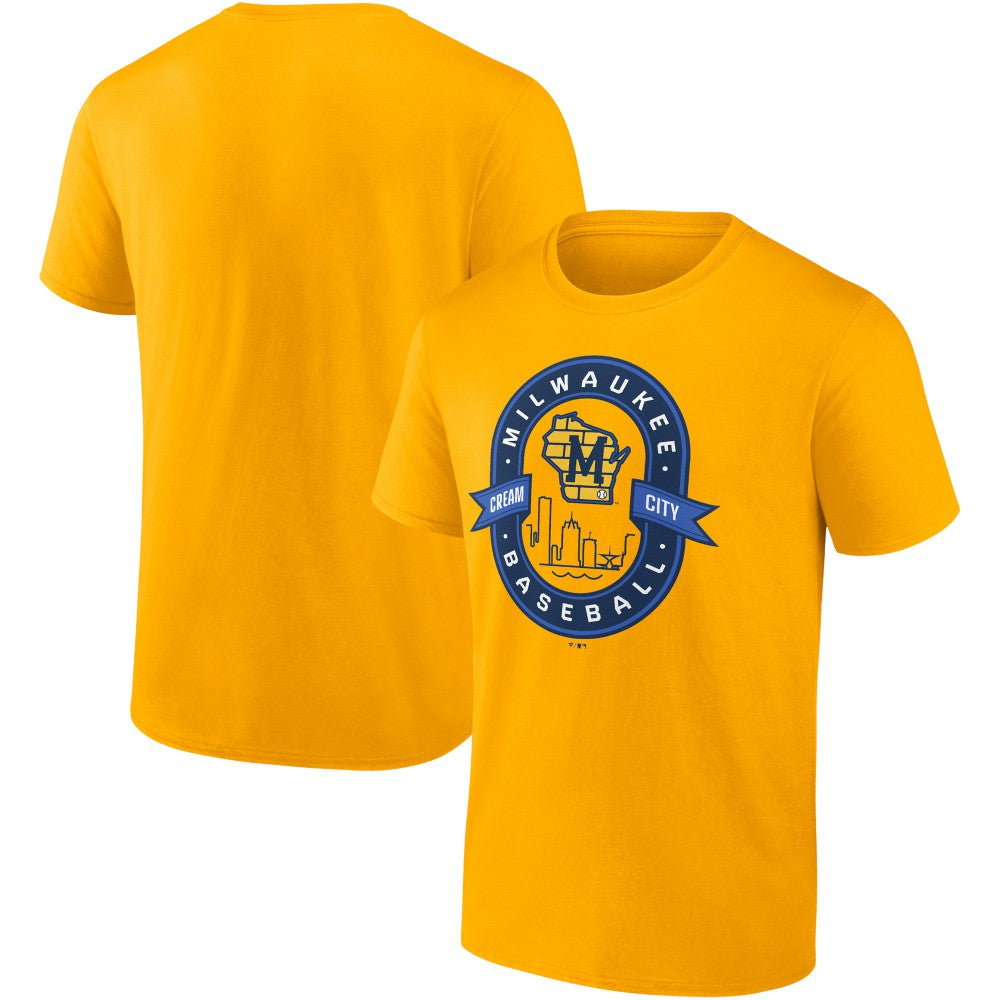 Milwaukee Brewers Iconic Glory Bound T-Shirt Gold