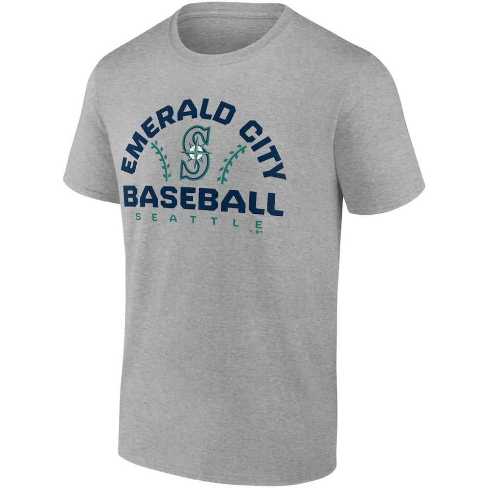 Seattle Mariners Iconic Go for Two T-Shirt Heathered Gray