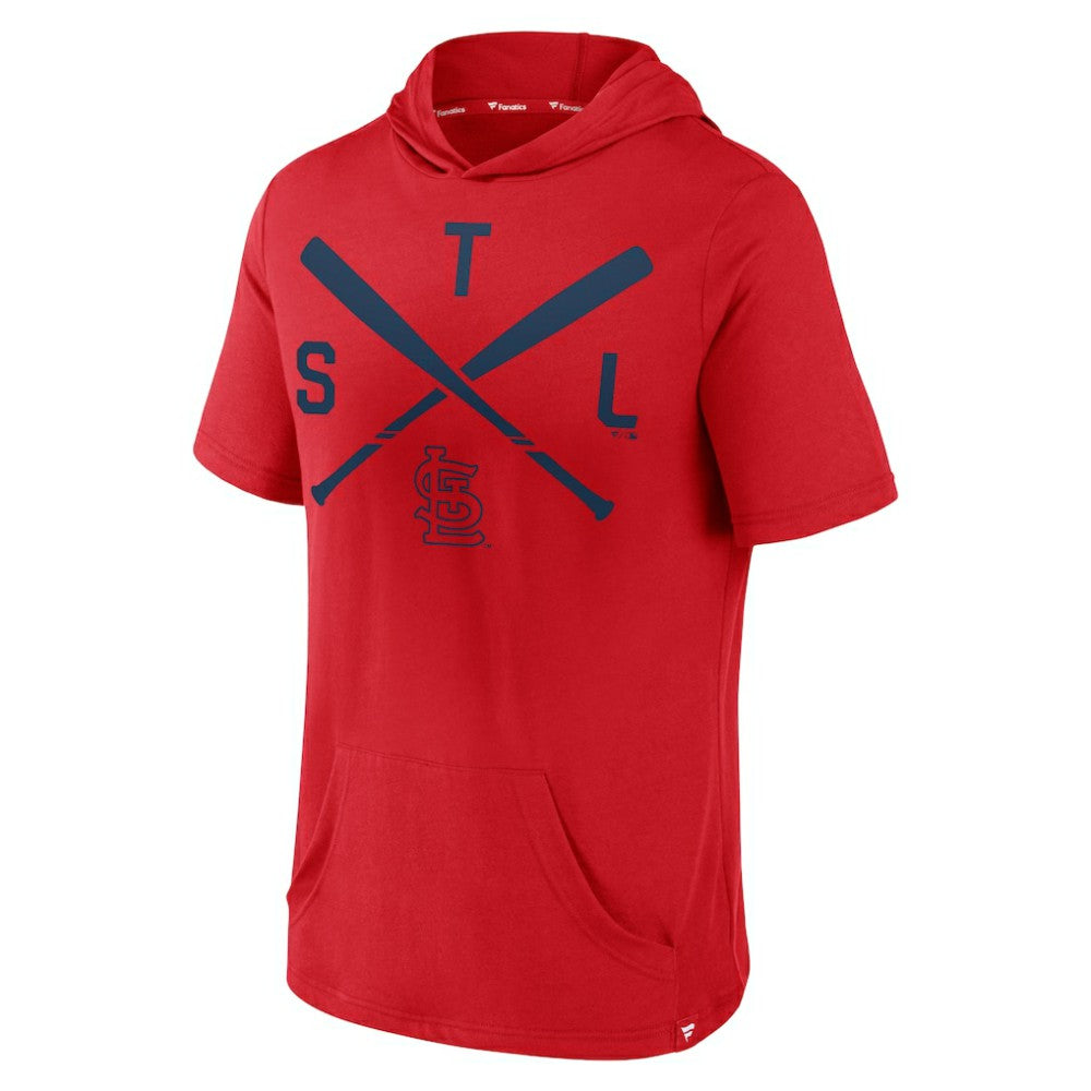 St. Louis Cardinals Iconic Rebel Short Sleeve Hooded Top Red
