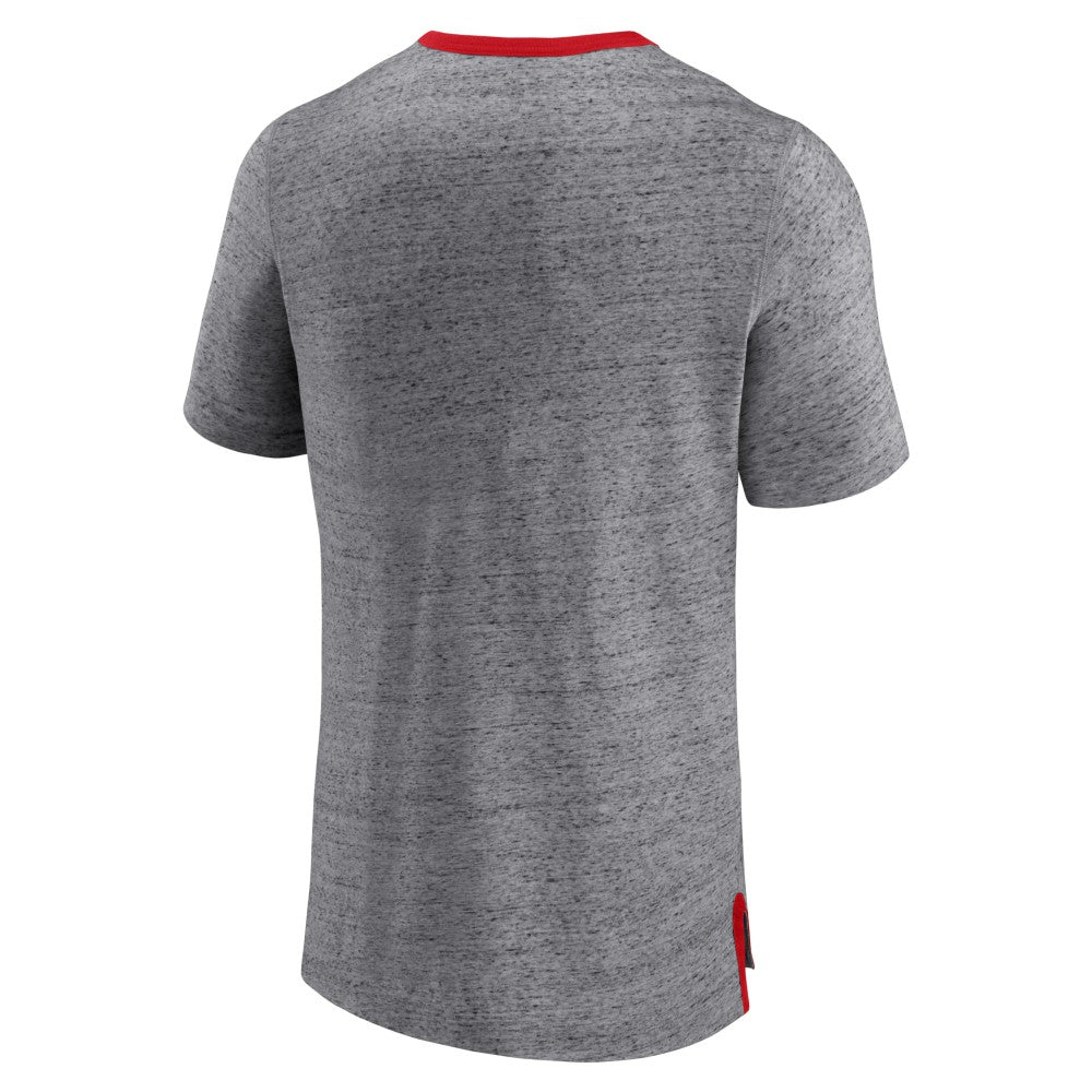 St. Louis Cardinals Iconic Team Element Speckled Ringer T-Shirt Heathered Gray