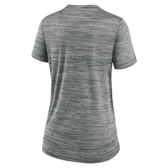 San Francisco Giants Women's Authentic Collection Velocity Performance V-Neck T-Shirt Anthracite