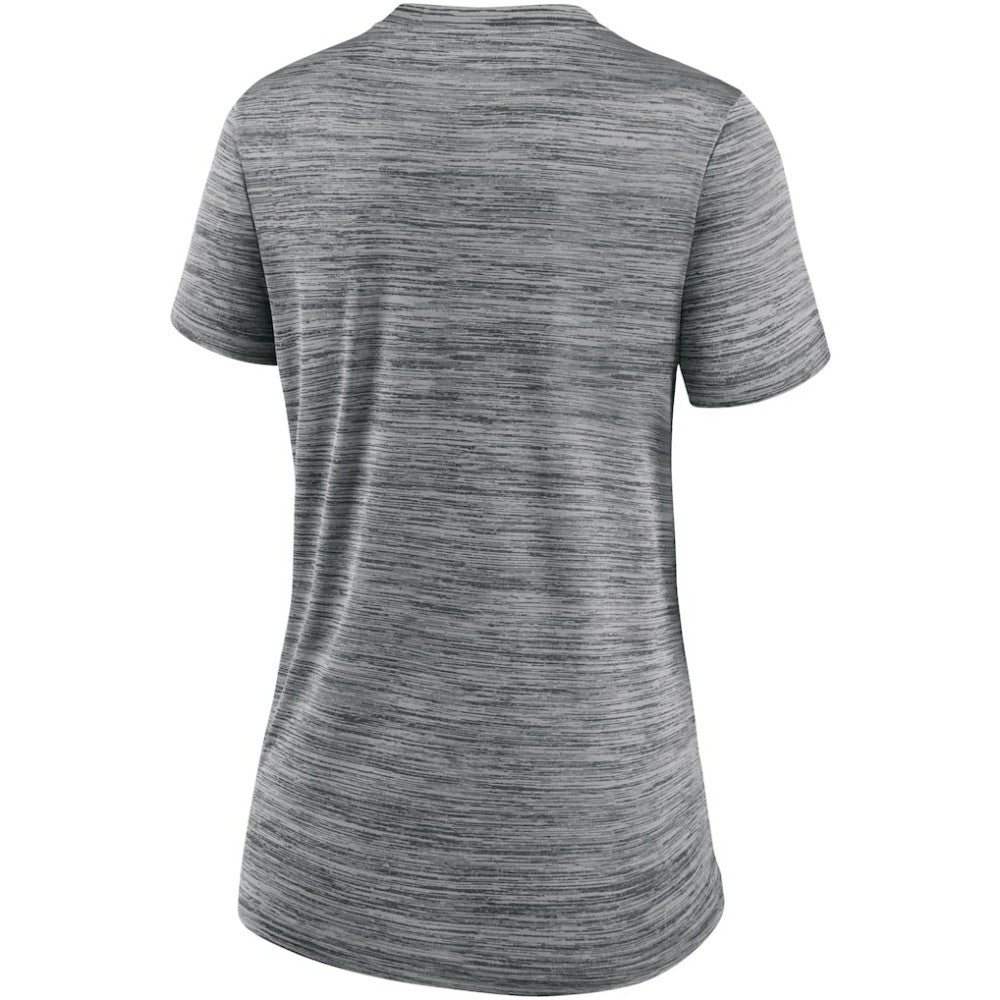 Chicago White Sox Women's Authentic Collection Velocity Performance V-Neck T-Shirt Anthracite