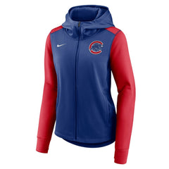 Chicago Cubs Women's Authentic Collection Full-Zip Hoodie Royal/Red