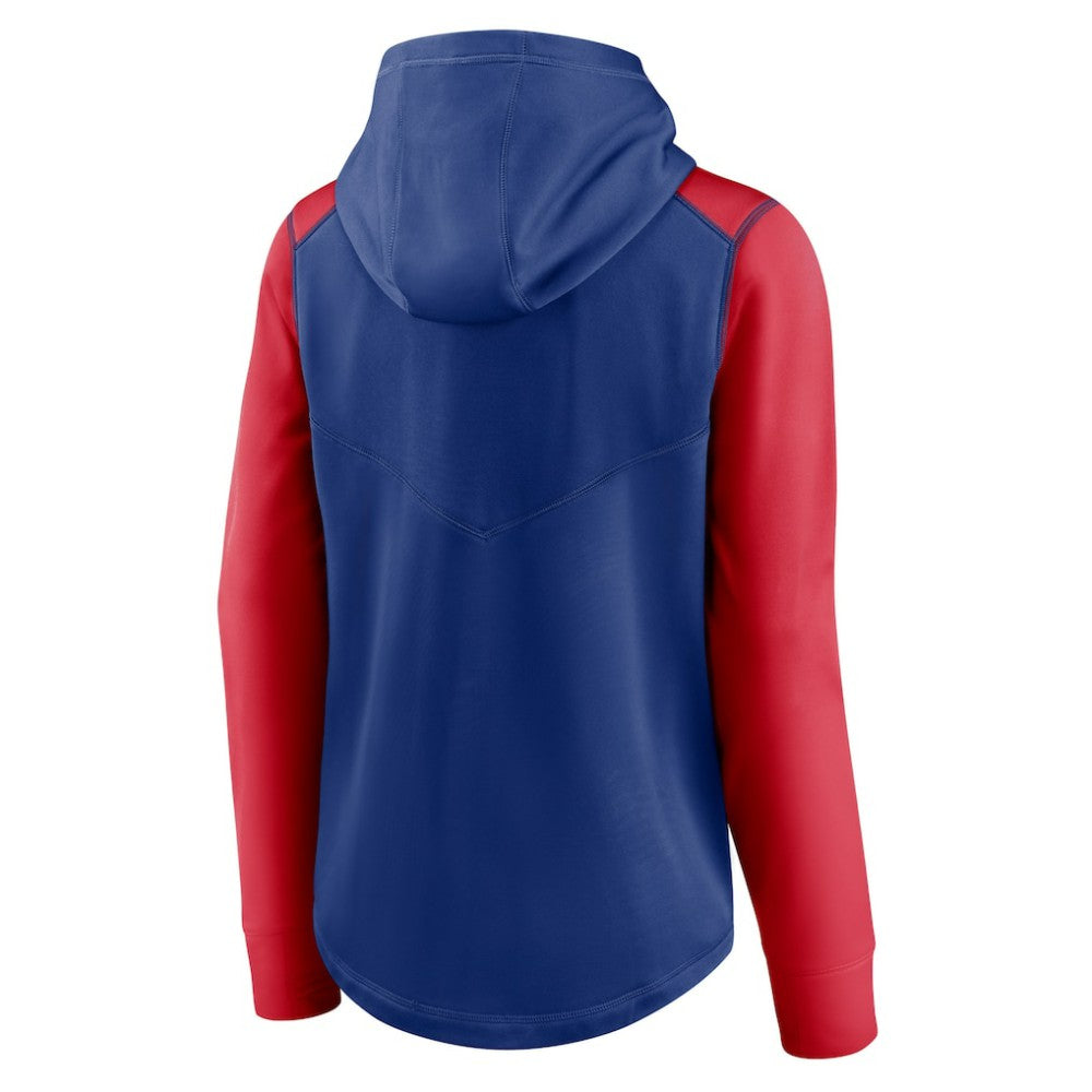 Chicago Cubs Women's Authentic Collection Full-Zip Hoodie Royal/Red