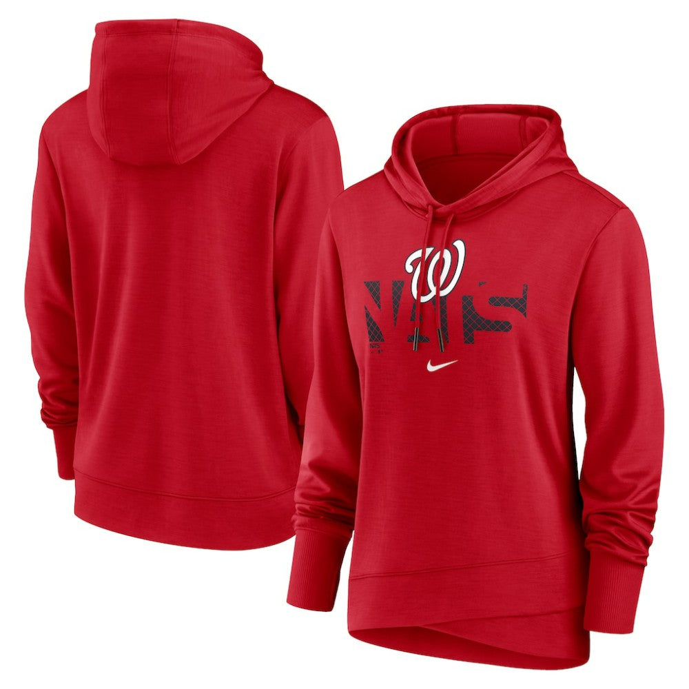 Washington Nationals Women's Diamond Knockout Performance Pullover Hoodie Red