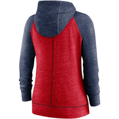 St. Louis Cardinals Women's Split Wordmark Gym Vintage Raglan Lightweight Full-Zip Hoodie Heather Red/Heather Navy