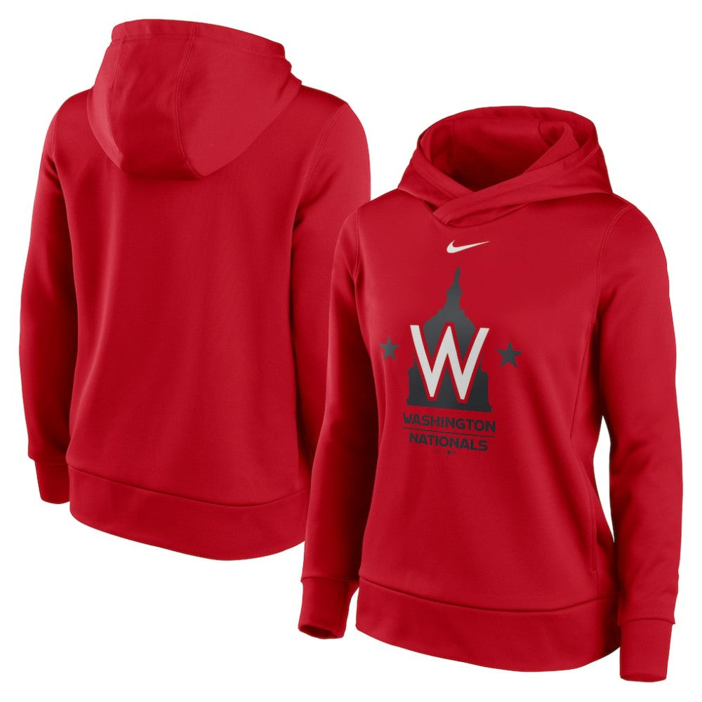 Washington Nationals Women's Alternate Logo Performance Pullover Hoodie Red