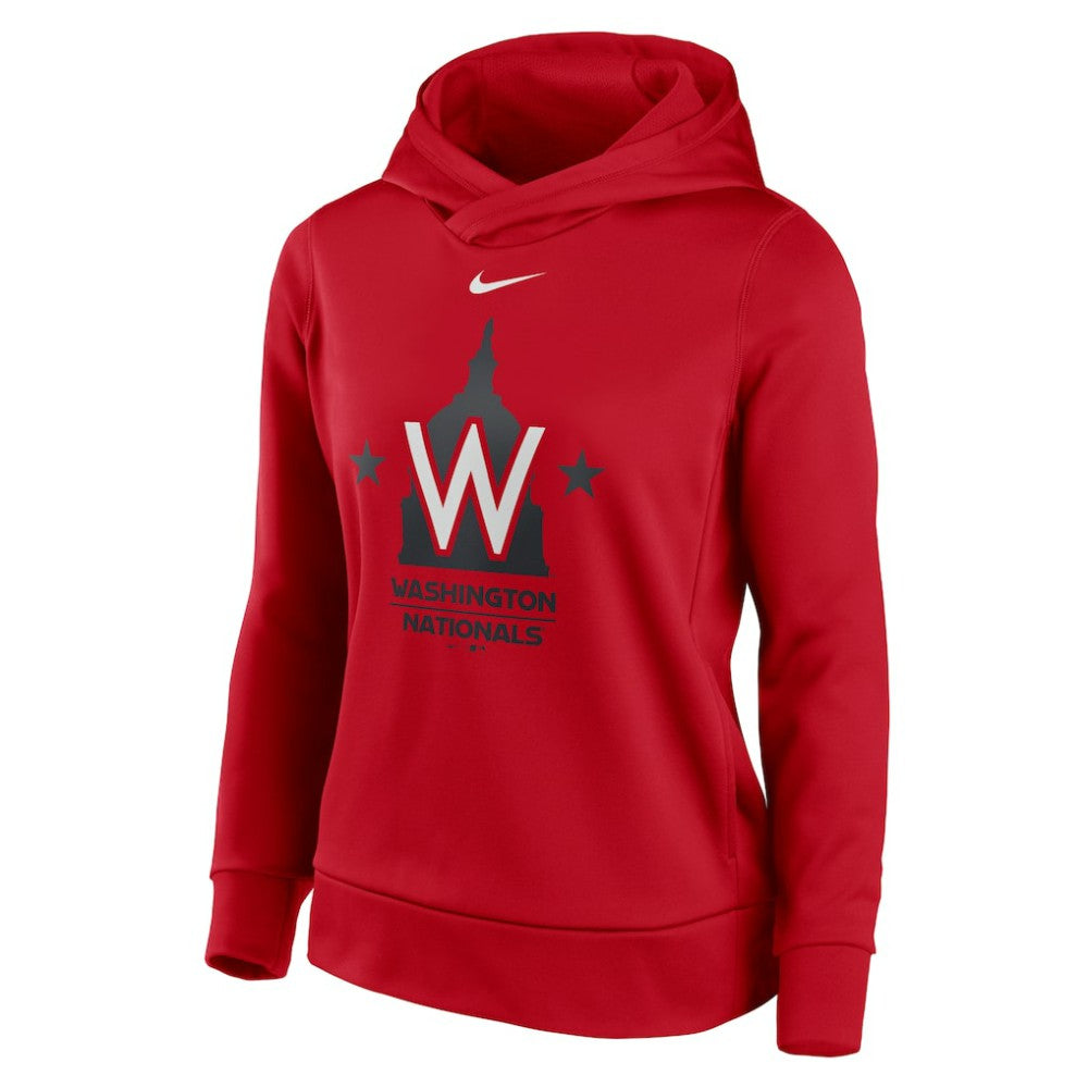 Washington Nationals Women's Alternate Logo Performance Pullover Hoodie Red