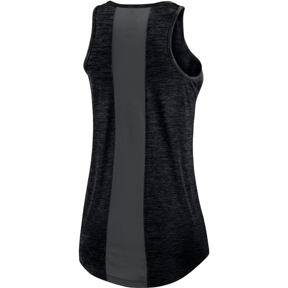 Colorado Rockies Women's Logo Fade High Neck Performance Tank Top Black