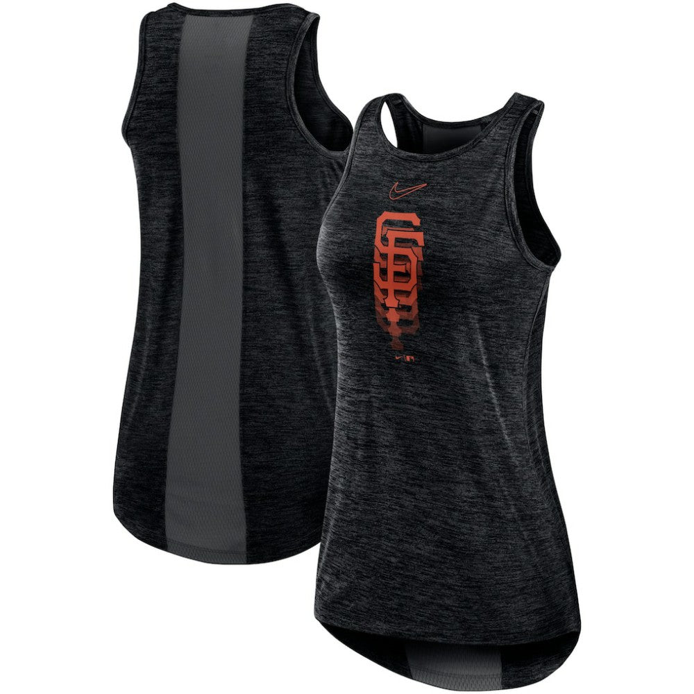 San Francisco Giants Women's Logo Fade High Neck Performance Tank Top Black