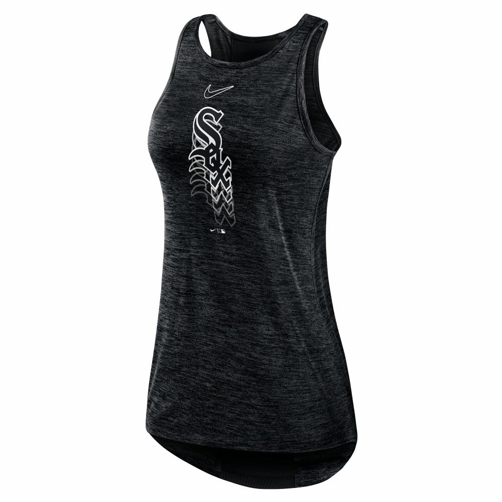 Chicago White Sox Women's Logo Fade High Neck Performance Tank Top Black