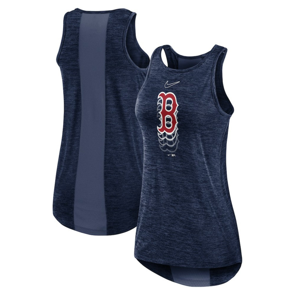 Boston Red Sox Women's Logo Fade High Neck Performance Tank Top Navy