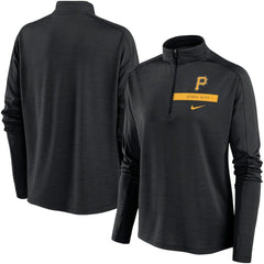Pittsburgh Pirates Women's Primetime Local Touch Pacer Quarter-Zip Top Black