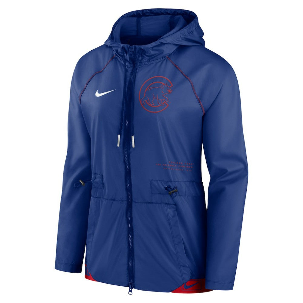 Chicago Cubs Women's Statement Raglan Full-Zip Hoodie Jacket Royal/Red