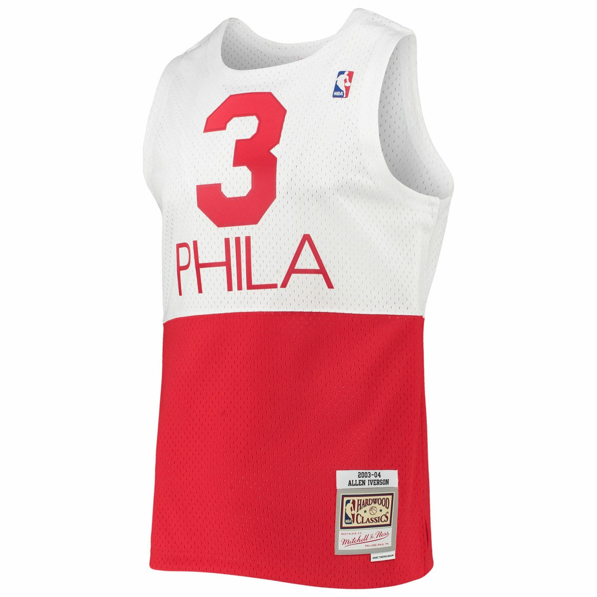 Allen Iverson Philadelphia 76ers 2003/2004 Hardwood Classics Swingman Jersey - White discount