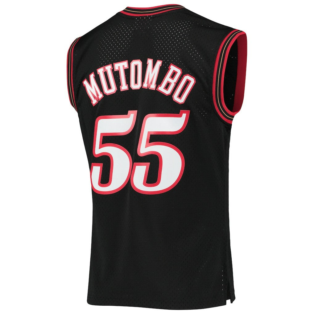 Dikembe Mutombo Philadelphia 76ers Hardwood Classics Swingman Jersey - Black on sale