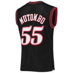 Dikembe Mutombo Philadelphia 76ers Hardwood Classics Swingman Jersey - Black on sale