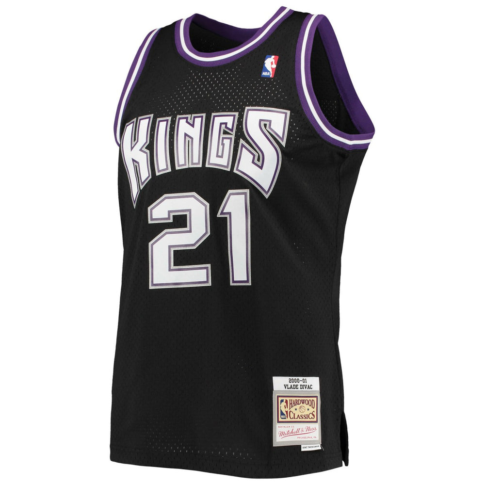 Vlade Divac Sacramento Kings 2000/01 Hardwood Classics Swingman Jersey - Black cheap