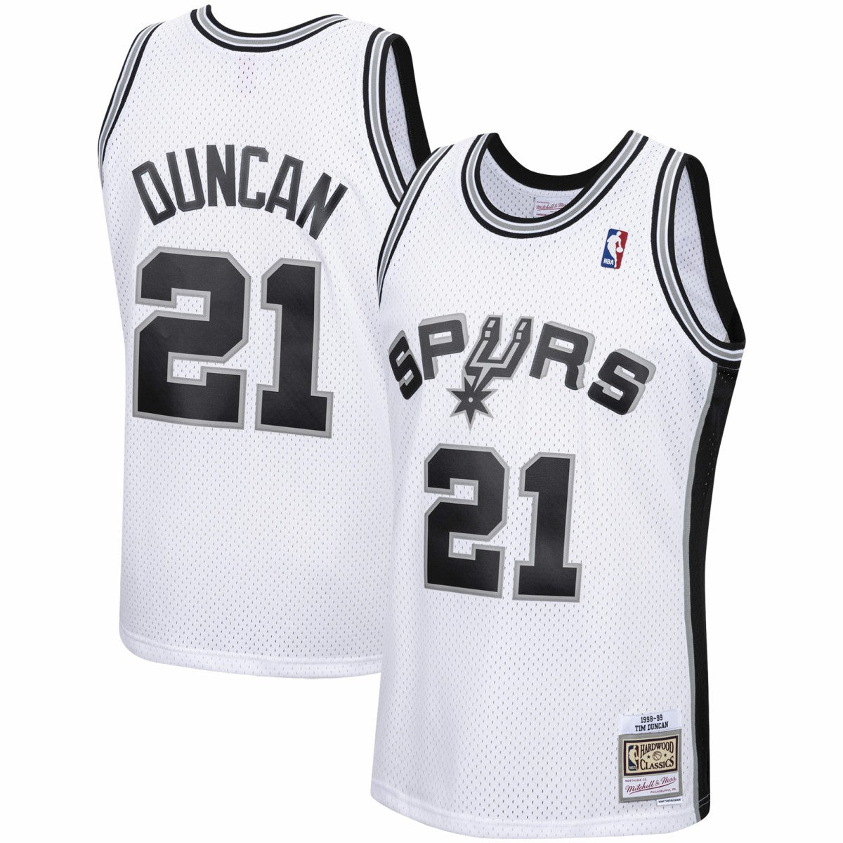 Tim Duncan San Antonio Spurs 1998/99 Hardwood Classics Swingman Jersey - White discount
