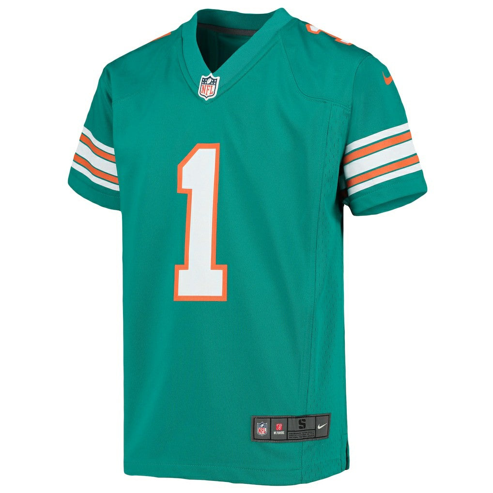 Tua Tagovailoa Miami Dolphins Youth Game Jersey - Aqua discount
