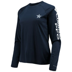Dallas Cowboys Women's Tidal Omni-Shade Raglan Long Sleeve T-Shirt - Navy/White cheap