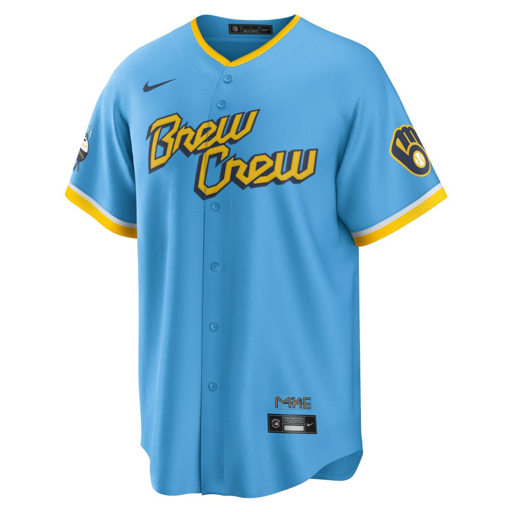 Christian Yelich Milwaukee Brewers City Connect Replica Player Jersey Powder Blue