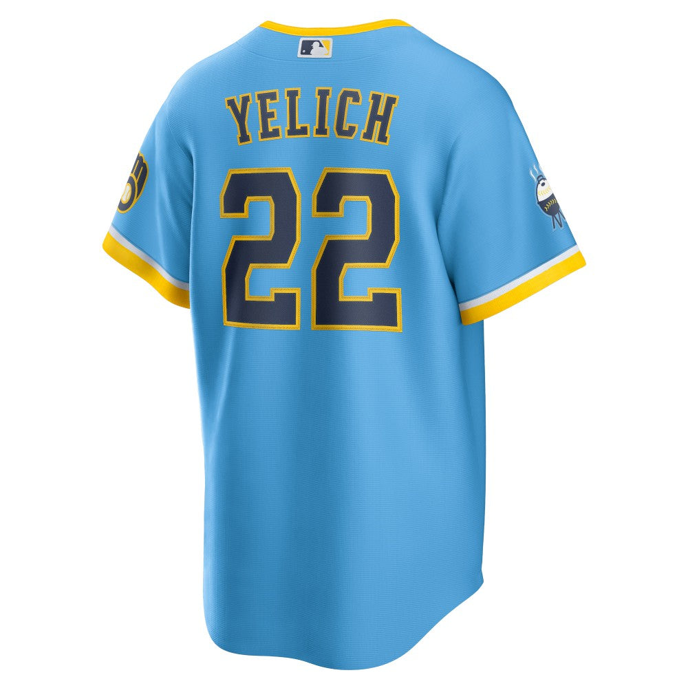Christian Yelich Milwaukee Brewers City Connect Replica Player Jersey Powder Blue