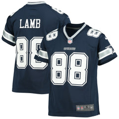 CeeDee Lamb Dallas Cowboys Youth Player Game Jersey - Navy sale