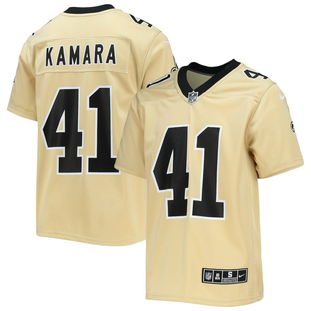 Alvin Kamara New Orleans Saints Youth Inverted Team Game Jersey - Gold cheap