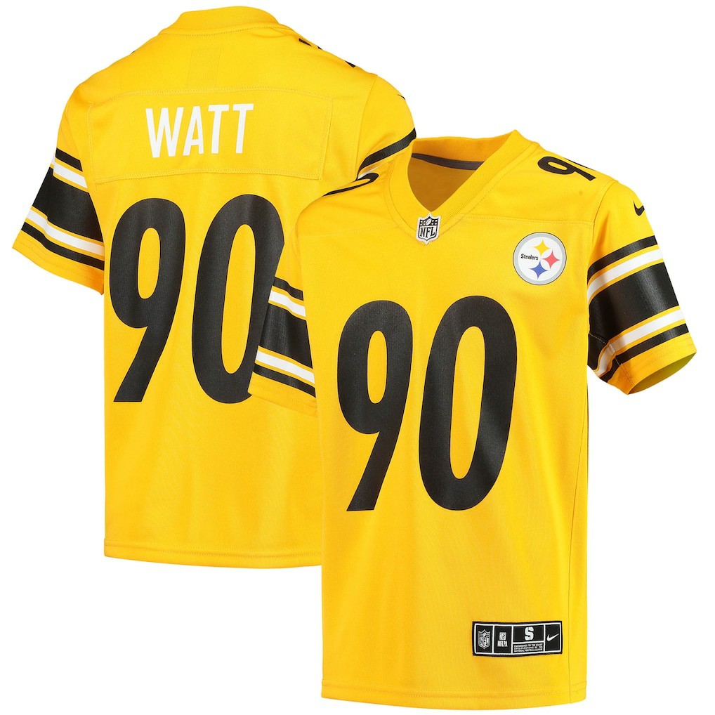 T.J. Watt Pittsburgh Steelers Youth Inverted Team Game Jersey - Gold cheap