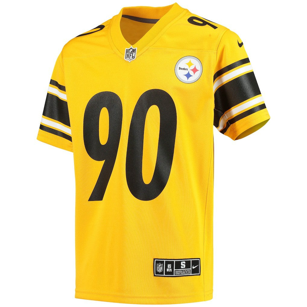 T.J. Watt Pittsburgh Steelers Youth Inverted Team Game Jersey - Gold cheap