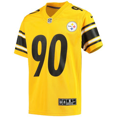 T.J. Watt Pittsburgh Steelers Youth Inverted Team Game Jersey - Gold cheap
