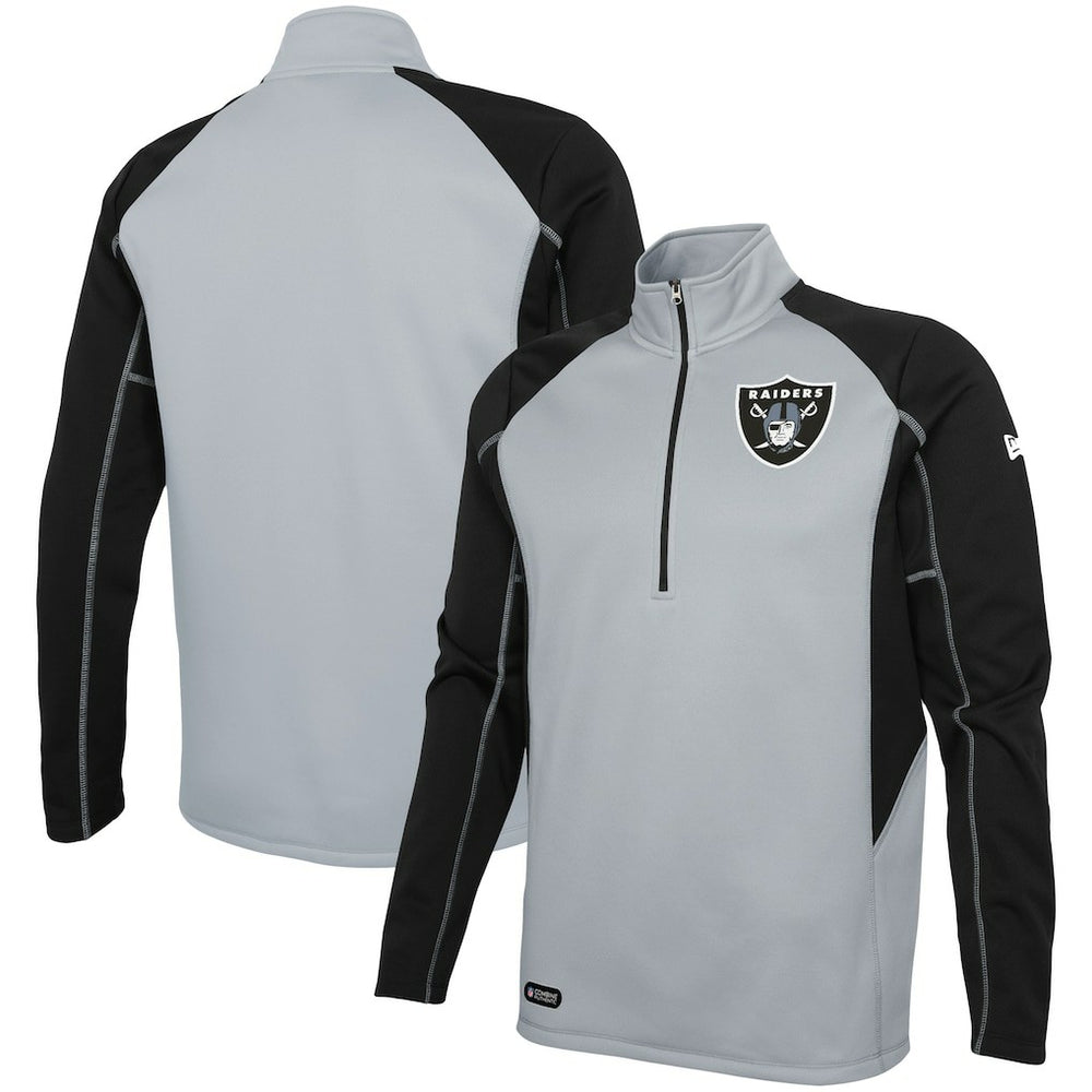 Las Vegas Raiders Combine Authentic Two-a-Days Half-Zip Jacket - Silver cheap