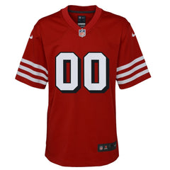 San Francisco 49ers Youth Alternate Custom Game Jersey - Scarlet on sale