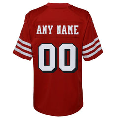 San Francisco 49ers Youth Alternate Custom Game Jersey - Scarlet on sale