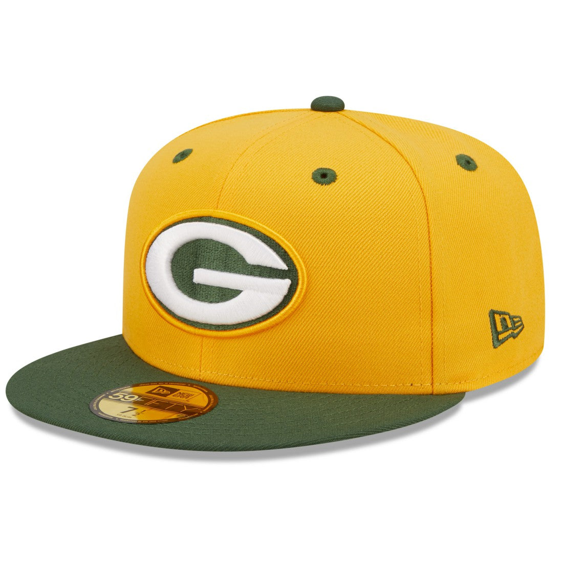 Green Bay Packers New Era Flipside 2Tone 59FIFTY Fitted Hat - Gold/Green for sale
