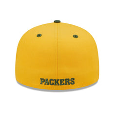 Green Bay Packers New Era Flipside 2Tone 59FIFTY Fitted Hat - Gold/Green for sale