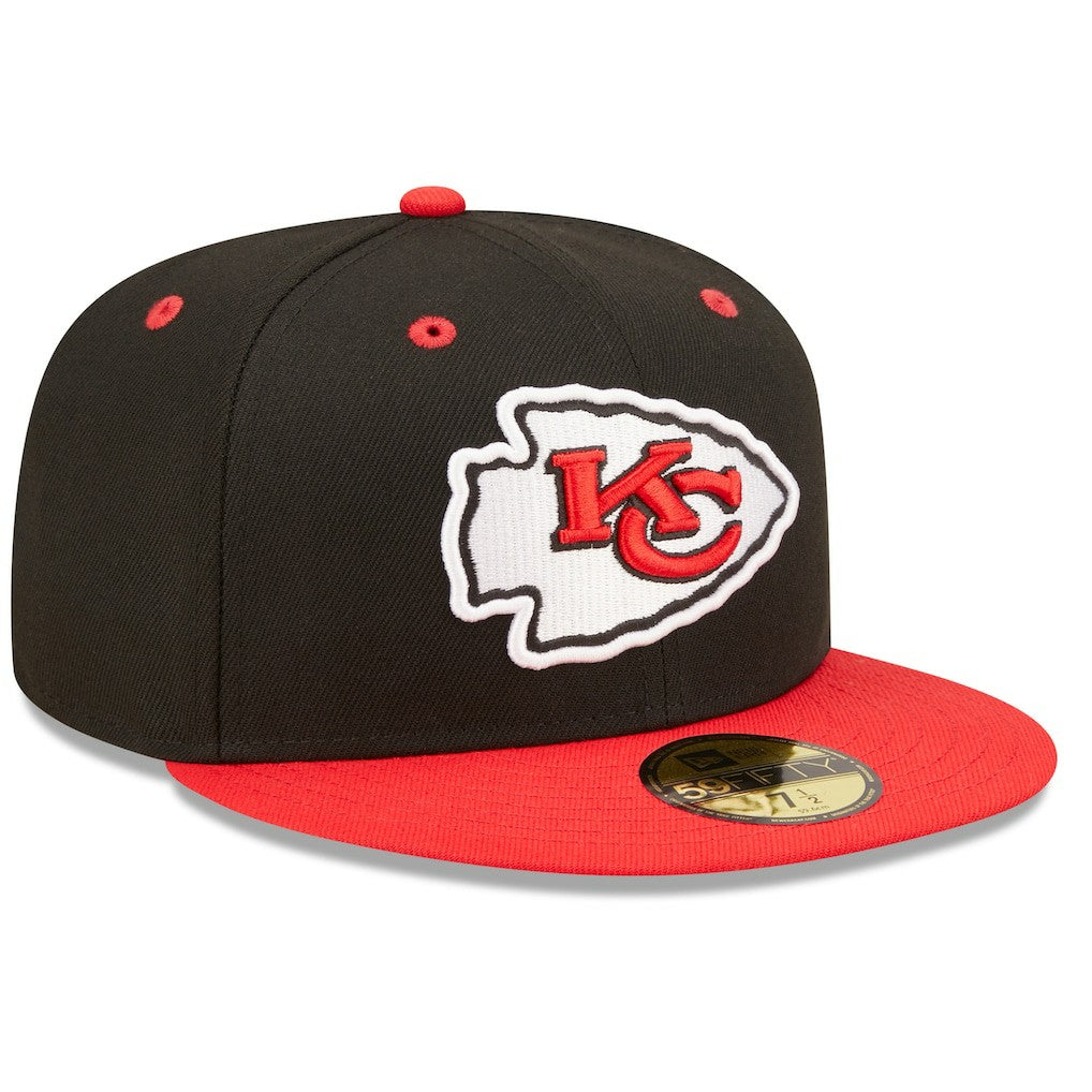 Kansas City Chiefs New Era Flipside 2Tone 59FIFTY Fitted Hat - Black/Red on sale
