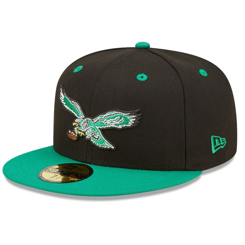 Philadelphia Eagles New Era Flipside 2Tone 59FIFTY Fitted Hat - Black/ online