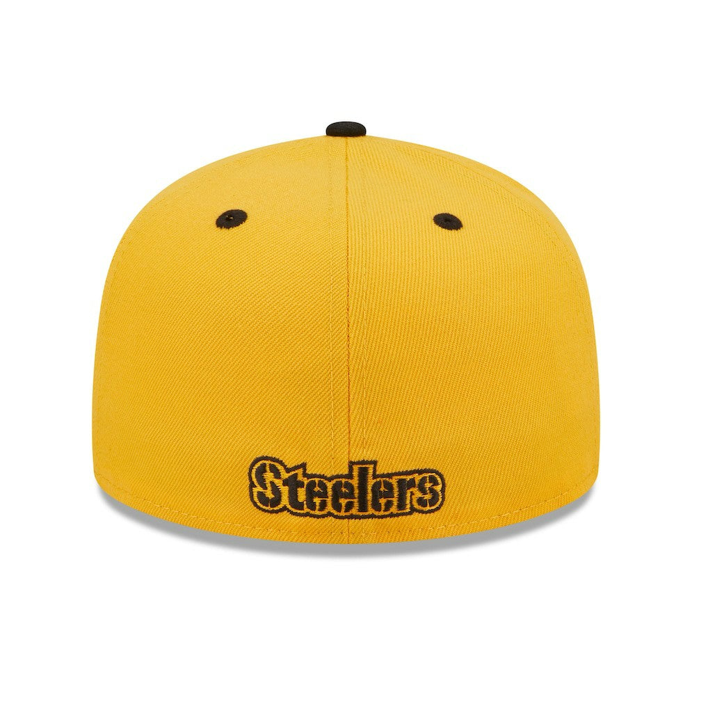Pittsburgh Steelers New Era Flipside 2Tone 59FIFTY Fitted Hat - Gold/Black discount