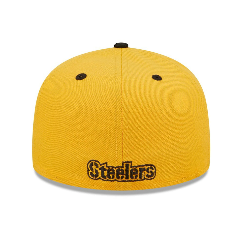 Pittsburgh Steelers New Era Flipside 2Tone 59FIFTY Fitted Hat - Gold/Black discount