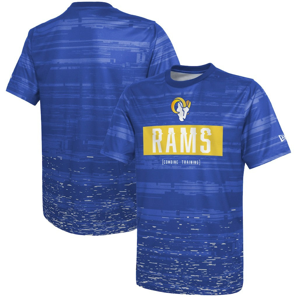 Los Angeles Rams New Era Combine Authentic Sweep T-Shirt - Royal discount