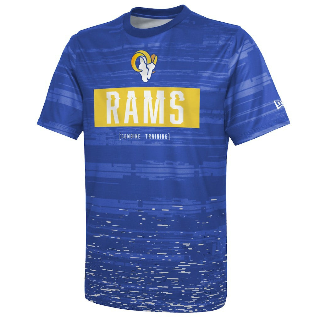 Los Angeles Rams New Era Combine Authentic Sweep T-Shirt - Royal discount