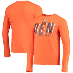 Denver Broncos New Era Combine Authentic Static Abbreviation Long Sleeve T-Shirt - Orange for sale