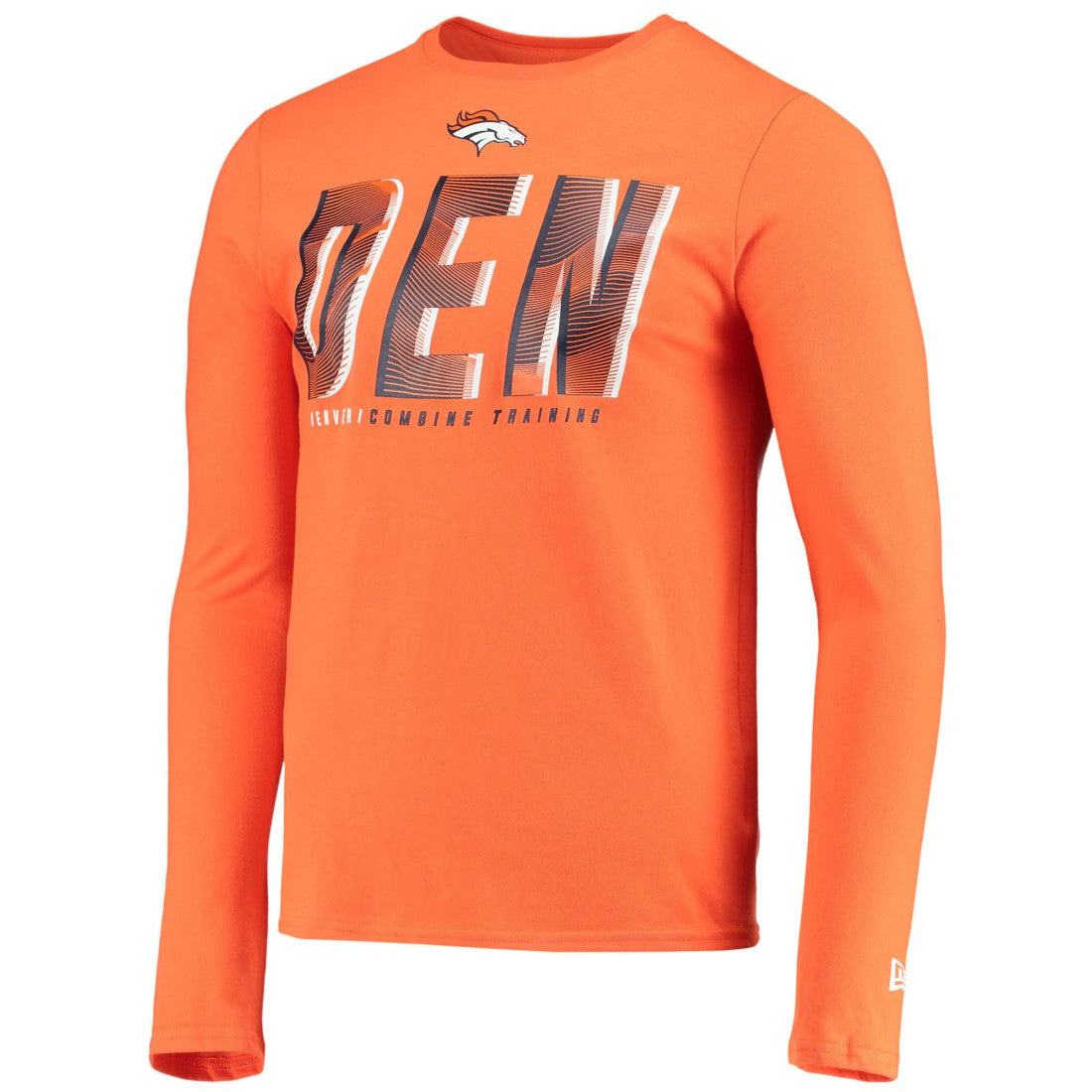 Denver Broncos New Era Combine Authentic Static Abbreviation Long Sleeve T-Shirt - Orange for sale