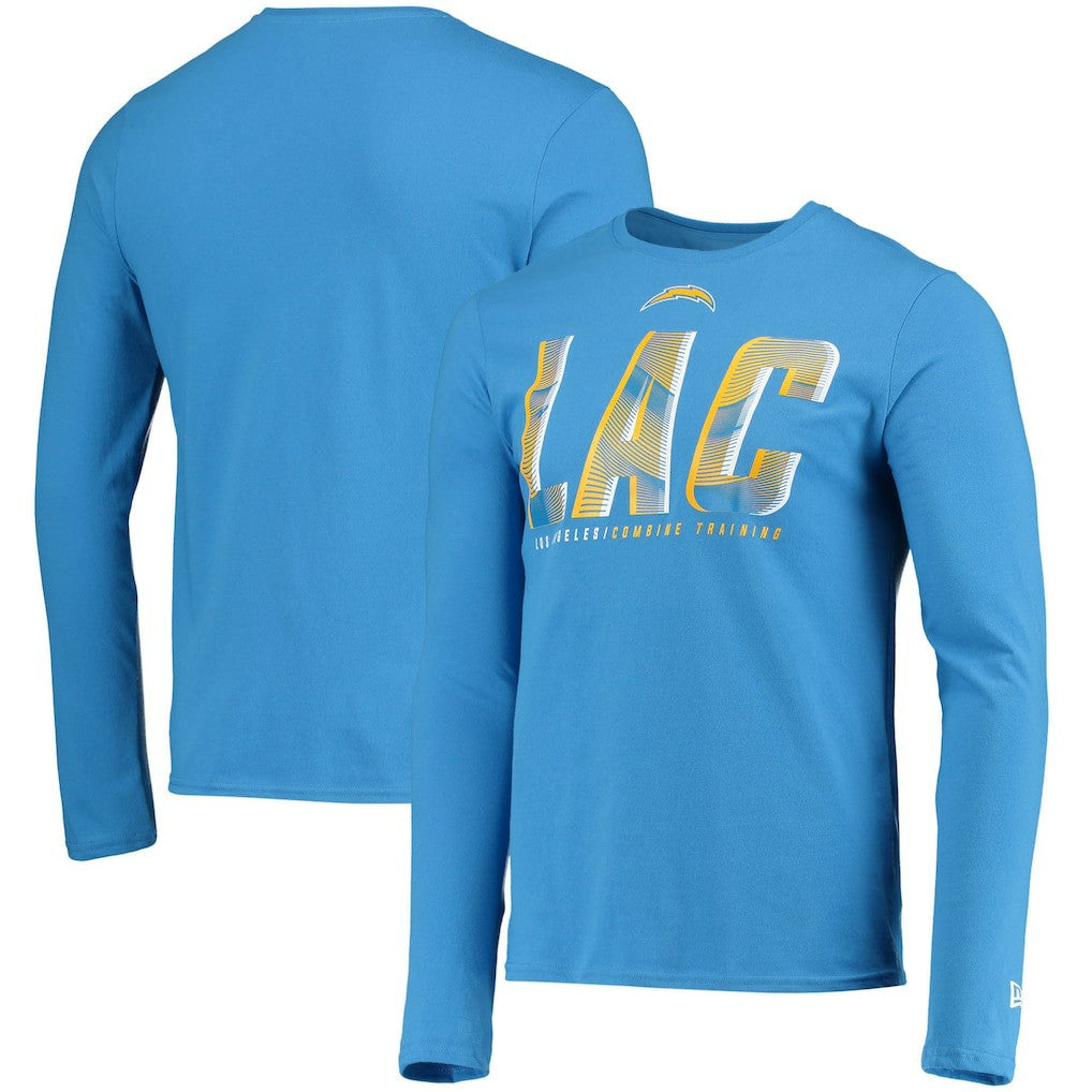 Los Angeles Chargers New Era Combine Authentic Static Abbreviation Long Sleeve T-Shirt - Powder Blue discount