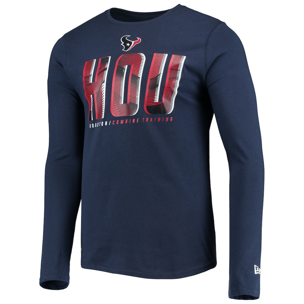 Houston Texans New Era Combine Authentic Static Abbreviation Long Sleeve T-Shirt - Navy outlet